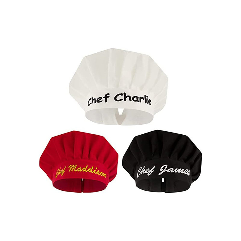 Chapeau de cuisine personnalisable, Blanc, Oui