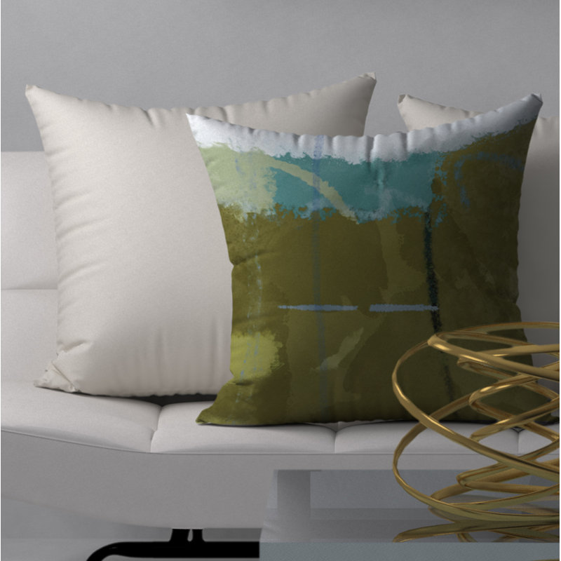 Abstract Reversible Throw Pillow, 20" x 20"