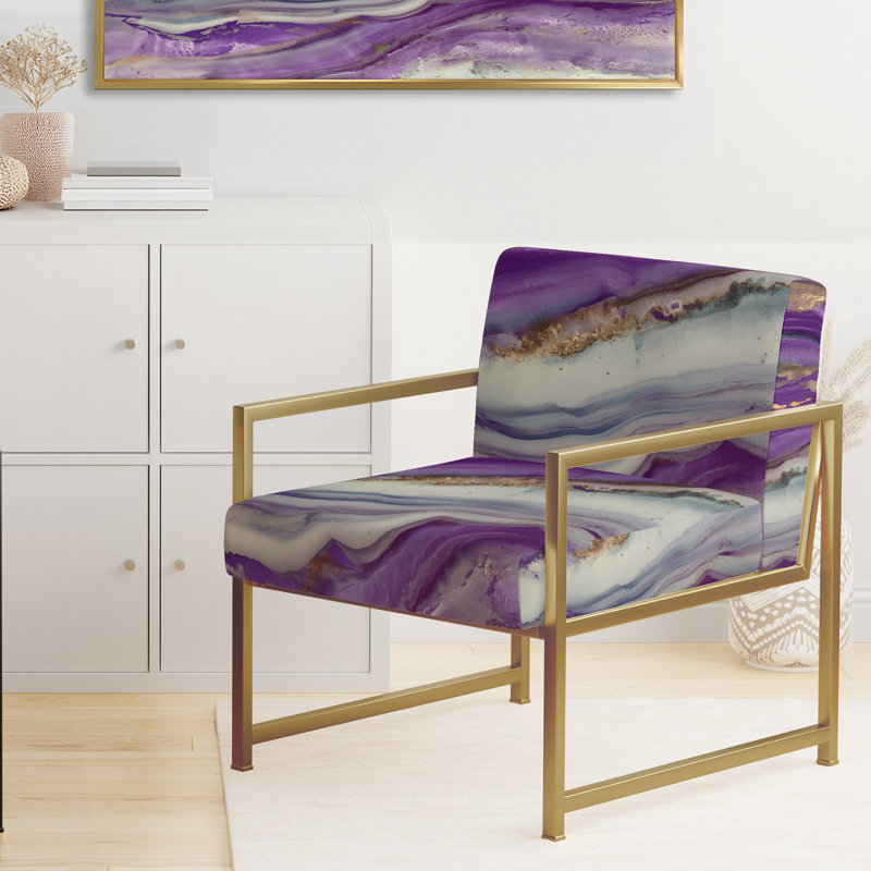 Chaise d'appoint Aarons Coast Sea Waves, Doré