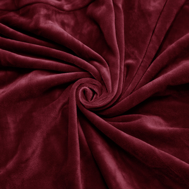 Housse pour fauteuil à coussins en T, Mélange de polyester rouge vin