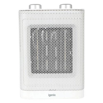 Mechanical 1500W PTC Fan Heater White