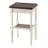  Rustic Farmhouse Accent End Table, Wooden Square Tray Top, Brown & White-1005766001