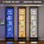 63" H Metal Display Cabinet Tempered Glass Curio Cabinet with Adjustable Shelves, RGB Lighting, Lockable-9749762
