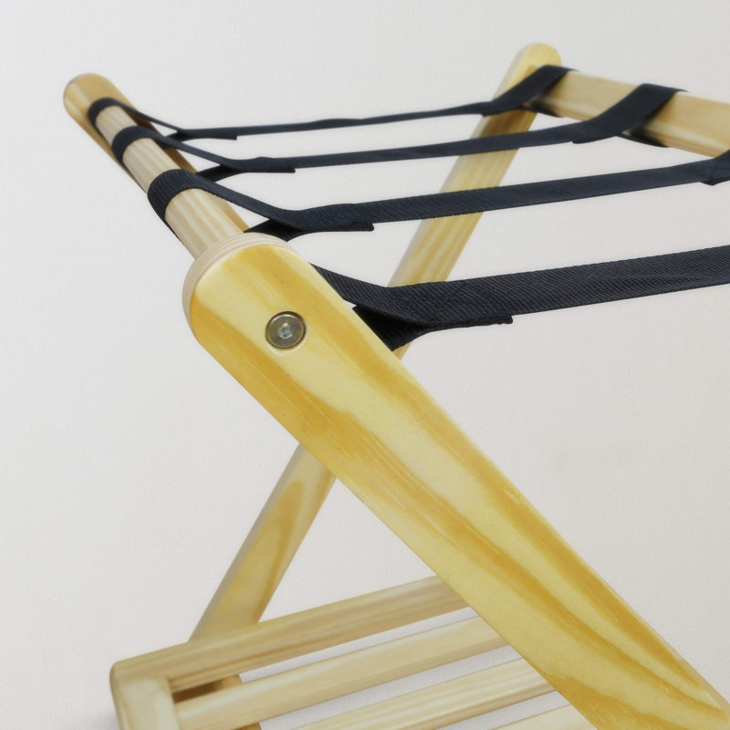 Porte-bagages pliable en bois, Naturel, H 22,25 po x l 26,75 po x P 16 po