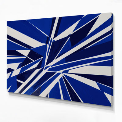 Hard Edge 53 Blue Canvas Wall Art