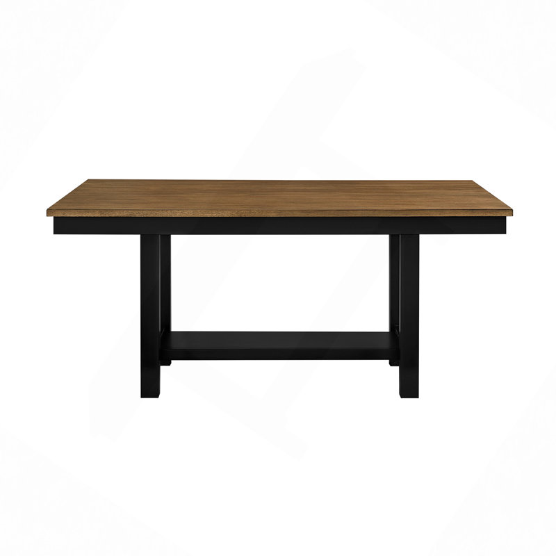 Table de salle à manger à 2 tons avec base de rangement