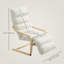 Chaise d'appoint moderne avec repose-pieds et fauteuil rembourré-1241031322