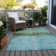 Machine Washable Indoor/Outdoor Cinead ACN1716 Teal Rug