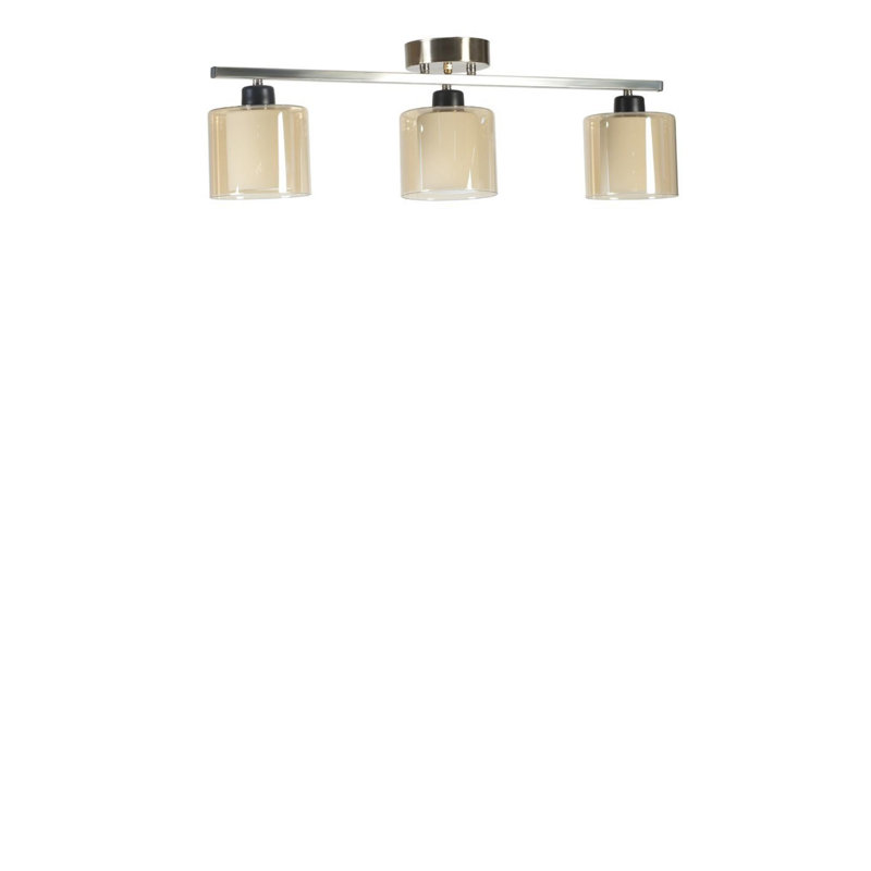 Chandle Chandelier, Amber/Matte Chrome