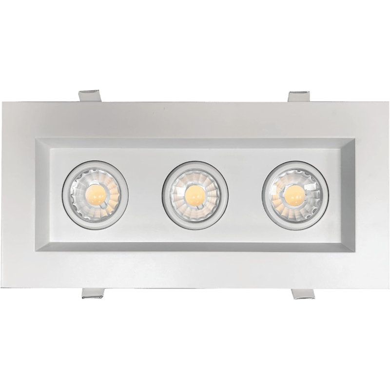 Luminaire à cardan à 3 têtes et 3 lumières 3 W 23 W 1800 Lumens Percclow