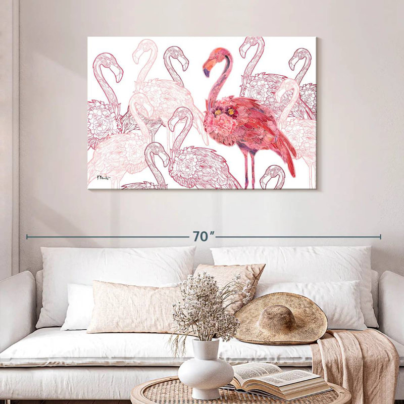 Flamant rose Brampt, H 30 po x l 45 po
