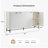 Fluted Sideboard Buffet Cabinet with Adjustable Shelves-2107039145