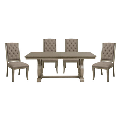 Ensemble de table et chaises de salle à manger extensible Classic Luxury