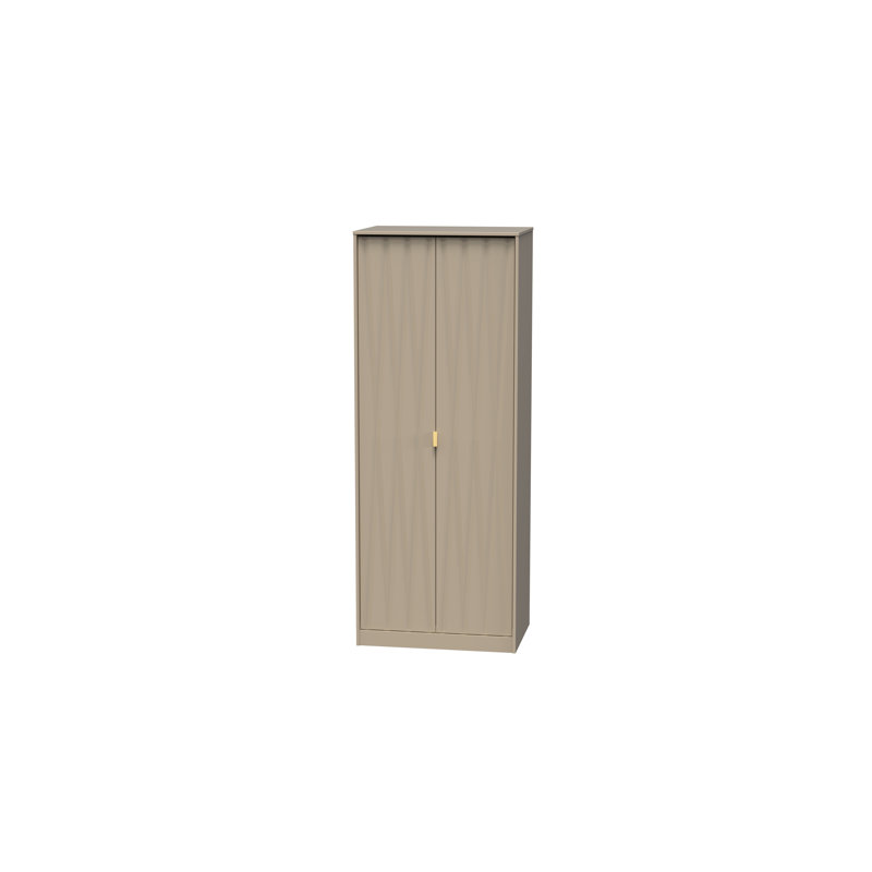 Fully Assembled Fellgren Diamond 2 Door Wardrobe, Mushroom Matt Veneer