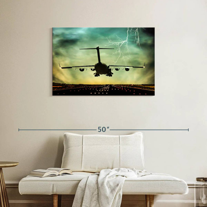 Mehar Last Flight Plane, 24" H x 36" W