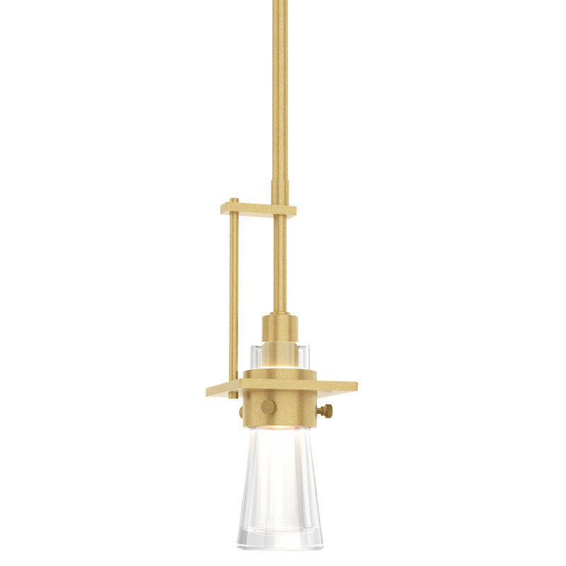 Erlenmeyer Mini Pendant, Medium: 14.8" - 59.8", Modern Brass