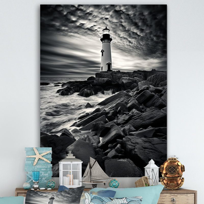 Phares de l'imitation du paysage III - reproduction sur toile, Toile tendue, H 20 po x l 12 po x P 1 po