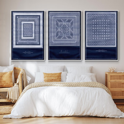 Ensemble de 3 toiles tendues Dramatic Pine