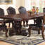 Formal Dining Room Table W Leaf Brown 1Pc Dining Table Only Double Pedestal Base Royal Rectangle Table