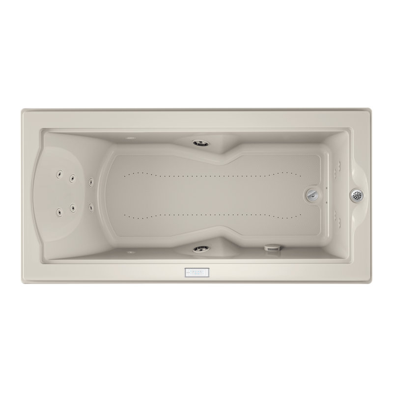 Fuzion® Illuma Whisper 72" x 36" Drop-In Combination Bathtub, Oyster