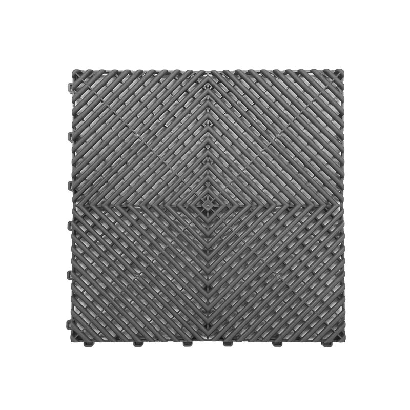 Catrinel Dakota Fields 15.75cm W x 15.748cm L Garage Flooring Tiles, Grey
