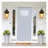 2-Pack Outdoor Wall Lanterns, 21'' Black Exterior Wall Sconces with Clear Glass Shade, Weatherproof Farmhouse Outdoor Lighting Fixtures for Porch, Patio, Garden