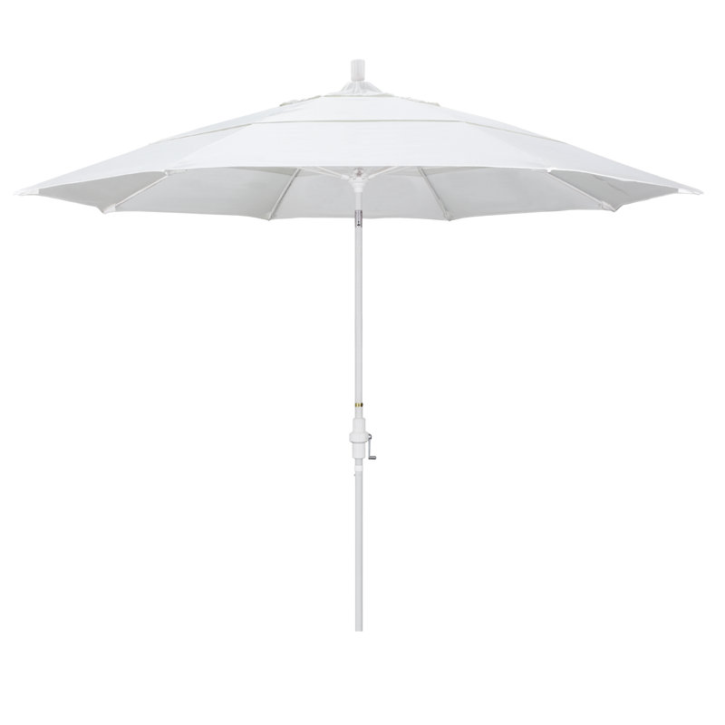 Parasol de marché 11 pi Leiker, Blanc mat, Naturel - Pacifica