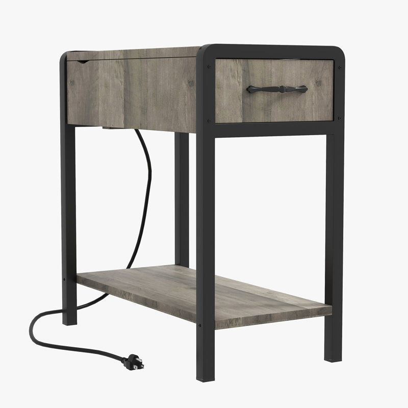 Adiley End Table, Black, Grey