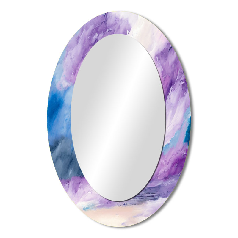 Miroir mural violet violet à l'horizon, 36 po x 24 po