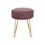 Tissu avec pieds en métal doré - Tabouret de pied confortable pour divers espaces Repose-pieds contemporain Décoration moderne