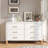 White 6-Drawer Double Dresser-757024569