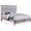 1pièce lit de pied de lit à panneau de charme rustique en bois massif gris naturel-465240688