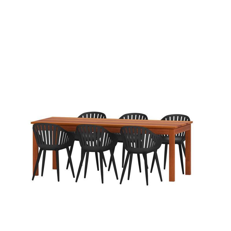 Ensemble de salle à manger Anautica, Noir
