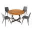 Ensemble de table de salle à manger ronde de 59 po Clanton-125371794-125371792-125371791