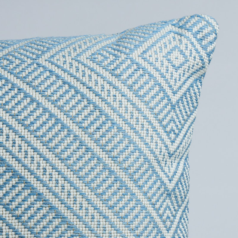 Tortola I/O Pillow, 18" x 18", Light Blue