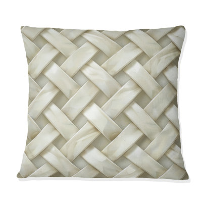 Coussin ivoire moderne ivoire Modern Basketweave