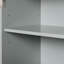 Large armoire de rangement pour salle de bain, armoire de rangement autoportante avec deux tiroirs et tablette réglable, panneau de fibres à densité moyenne avec finition peinte, gris