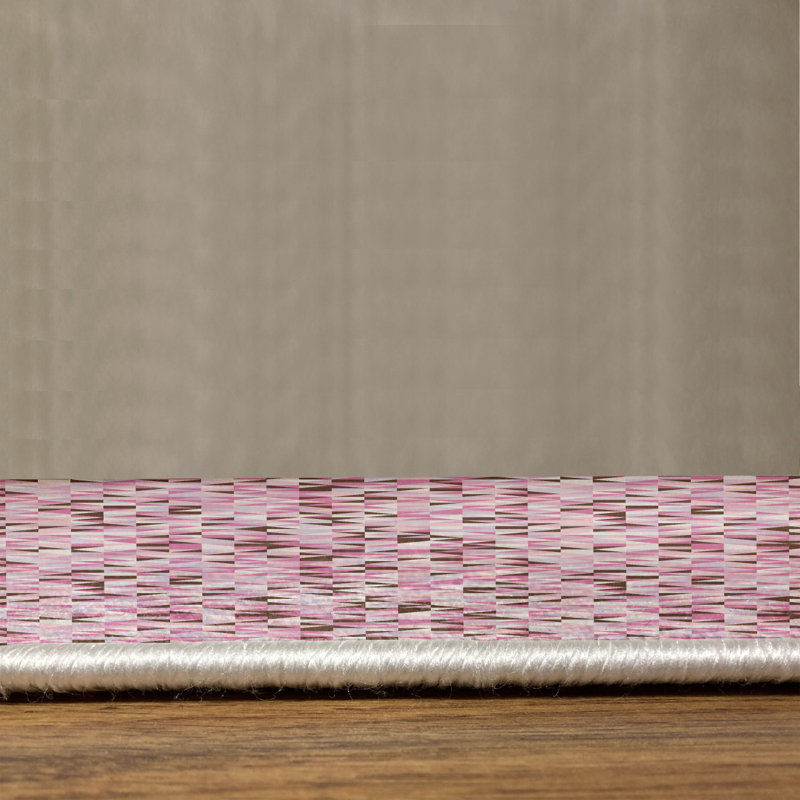 Tapis rose pêche / bourgogne, Rectangle 5 pi 3 po x 7 pi 6 po
