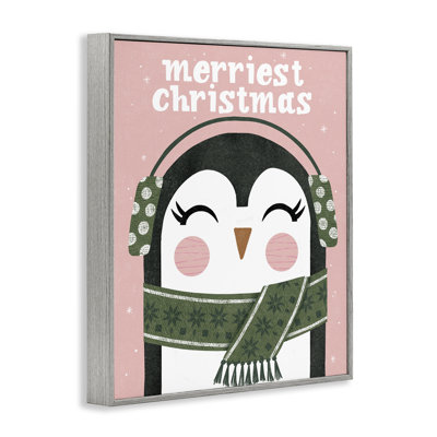 «Merriest Christmas Penguin», estampe numérique de Muffin Grayson