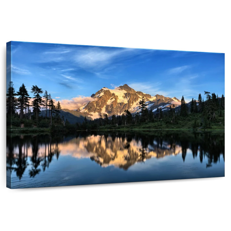 Mont Shuksan sur le lac de l'image, H 30 po x l 45 po