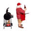  Figurine de Noël Fabrique, père Noël avec barbecue grill, 10,75 po (ensemble de 2)
