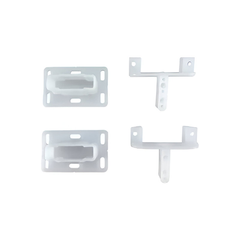 Support à glissière de tiroir Brixwell BXC007BSET, largeur de 2 7/8 po, longueur de 1 13/16 po, projection de 7/8 po, plastique, finition blanche