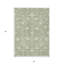 Tapis d'intérieur / extérieur 3 pi x 5 pi vert et beige à motif d'artichauts