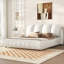 Lit plateforme Everly Quinn Elegant avec tête de lit tapissier et structure solide-852878870-825926915