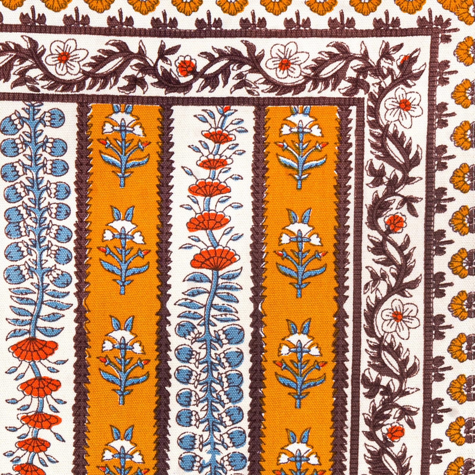 Charlemont Cotton Tea Towel, Dijon/Blue