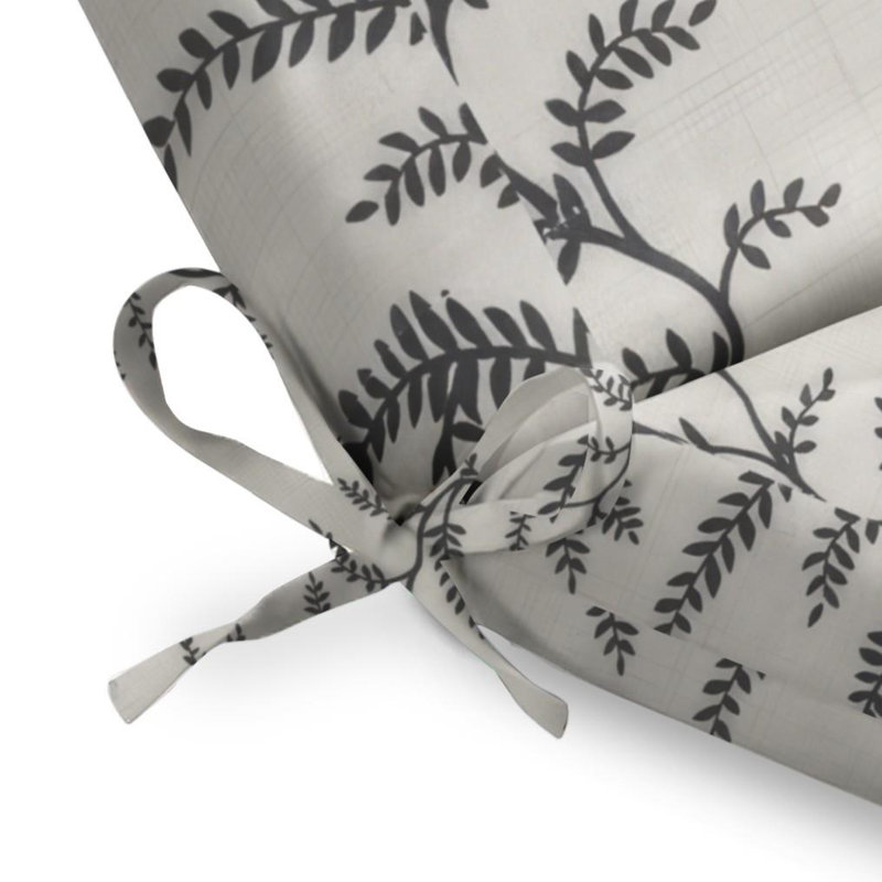 Garden Back and Seat Cushion, Grey Floral
