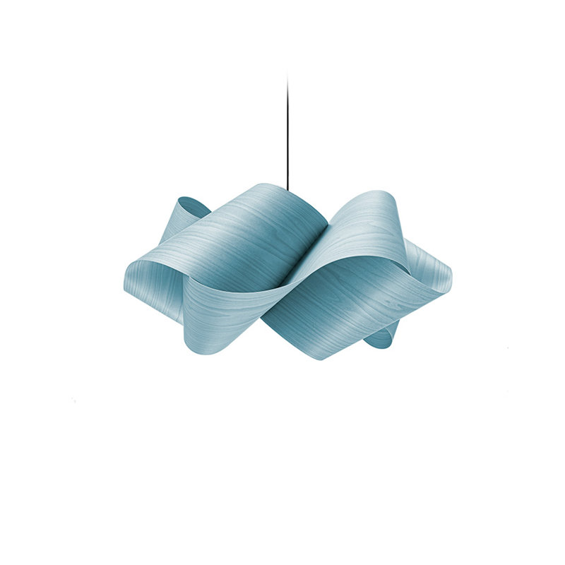 Swirl 1 - Light Pendant, Sea Blue, Black, E26