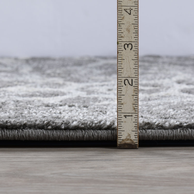 Tapis oriental gris Kanorado, Rectangle 9 pi 6 po x 13 pi 2 po