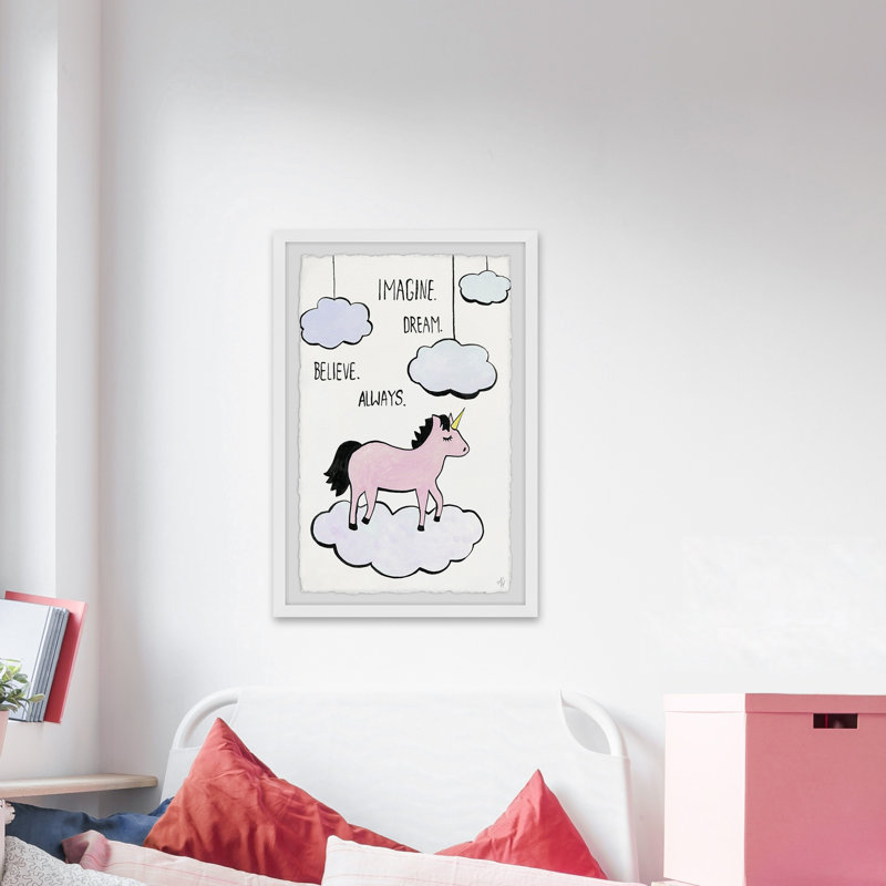 Impression encadrée Crosson «Imagine Dream Believe Always», H 24 po x l 16 po x P 1,5 po