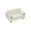 Lit escamotable en velours, coussins confortables, pour chambres d'amis, lit de salon convertible 3 en 1 beige, rembourrage en éponge, pieds en métal, 2-2029413577